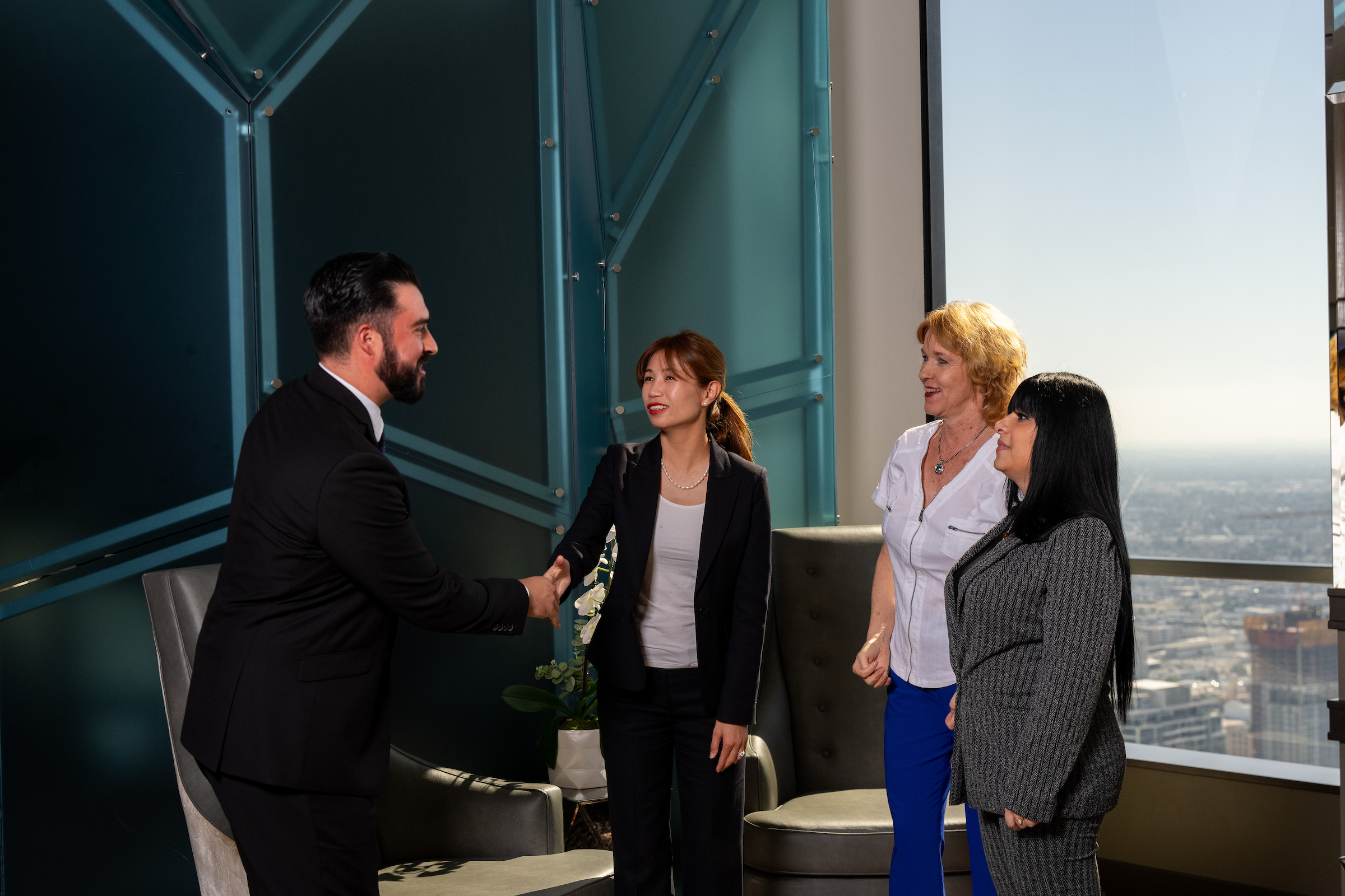 Members in lobby